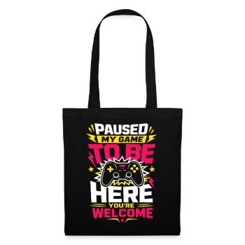Paused My Game To Be Here Gamer - Tote Bag - black - Front