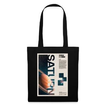 Saturn-Orbit-Poster - Stoffbeutel - Schwarz - Vorne