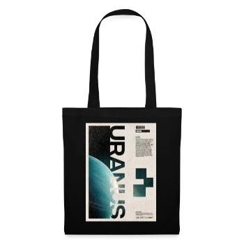 Uranus-Orbitaltypographie-Poster - Stoffbeutel - Schwarz - Vorne