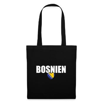 Bosnien Herzegowina Stolz Balkan Bosnische Flagge - Stoffbeutel - Schwarz - Vorne