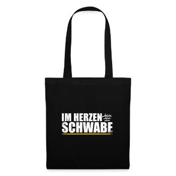 Im Herzen Schwabe Stolze Schwaben Vintage - Stoffbeutel - Schwarz - Vorne