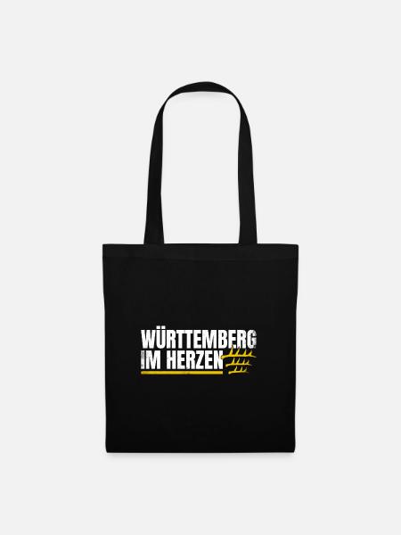 Württemberg Im Herzen Stolze Schwaben Vintage - Stoffbeutel - Schwarz
