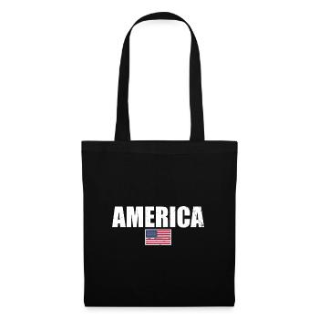 Amérique Drapeau américain États-Unis - Sac en tissu - noir - Devant