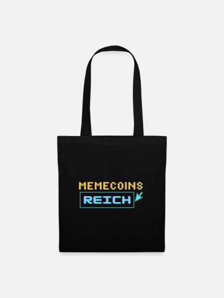 memecoins -> reich - Stoffbeutel - Schwarz
