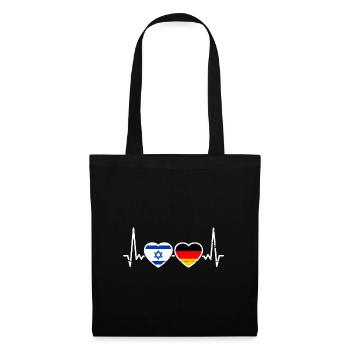 Israël Allemagne Drapeau Israélien Allemand - Sac en tissu - noir - Devant