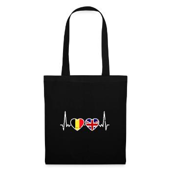 Belgium Great Britain Flag Belgian British - Tote Bag - black - Front