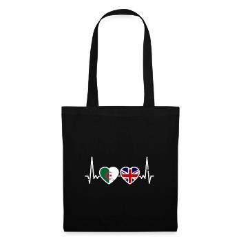 Algérie Grande-Bretagne Drapeau Algérien Britannique - Sac en tissu - noir - Devant