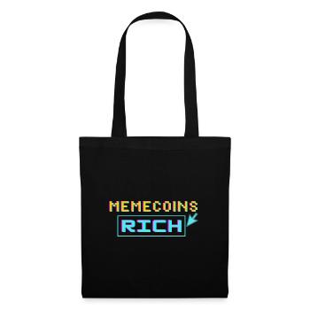Memecoins -> riche - Sac en tissu - noir - Devant