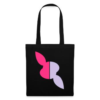 Two halves head rabbit, one half twisted - Tote Bag - black - Front