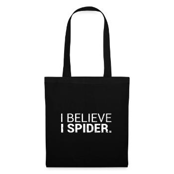 I Believe I Spider Denglisch - Stoffbeutel - Schwarz - Vorne