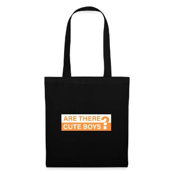 Are there cute guys? - Tote Bag - black - Front