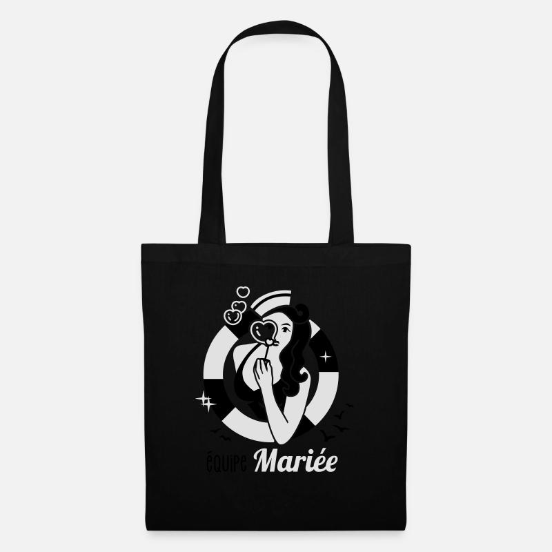équipe de la mariée - future mariée - evjf - 2C - Sac en tissu - noir