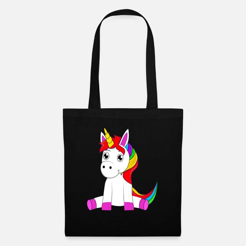 Einhorn - Stoffbeutel - Schwarz
