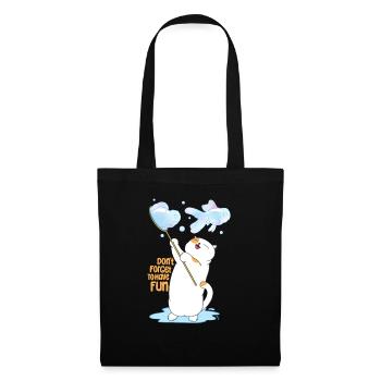 Cat Playing Bubble - Tote Bag - black - Front