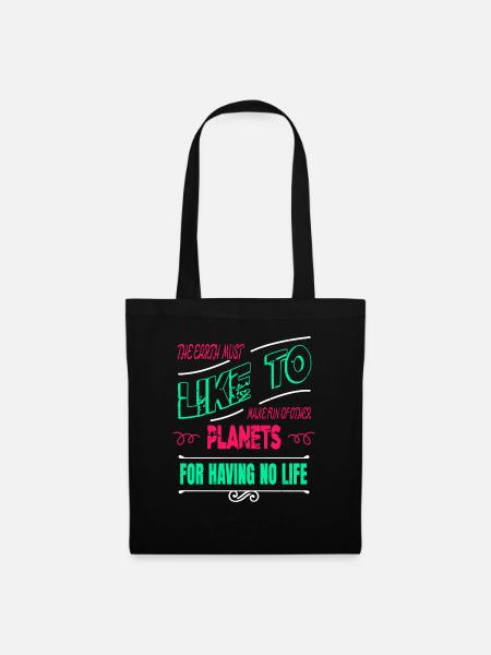 jokes sayings bday humor astrophysics space ship - Stoffbeutel - Schwarz