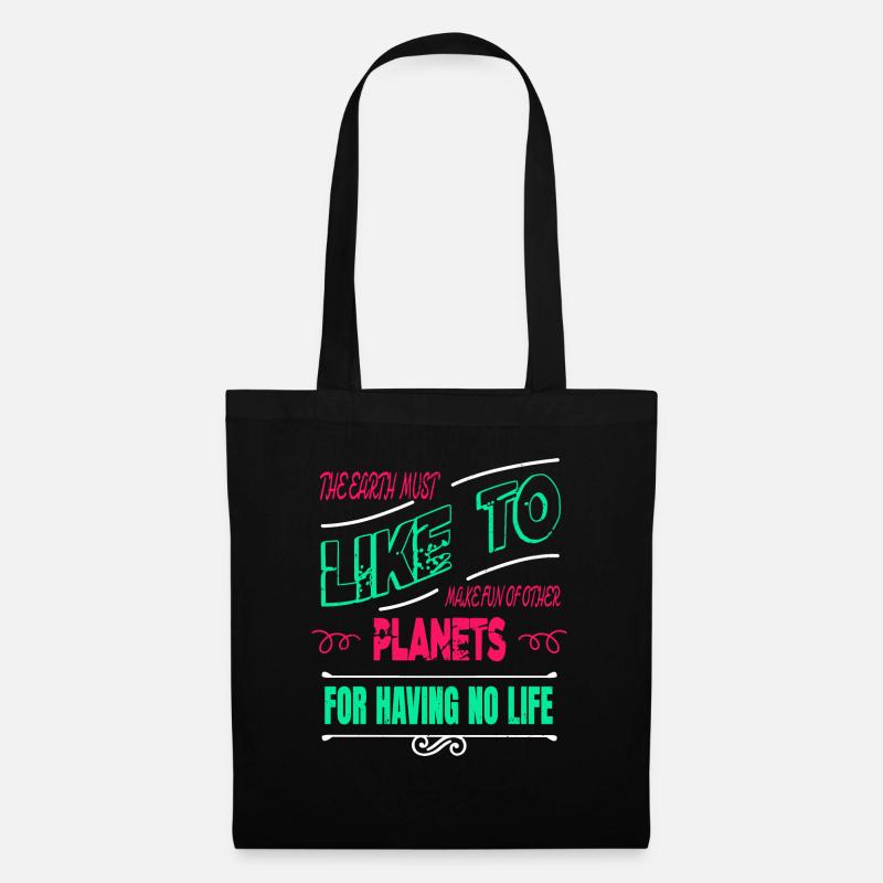 jokes sayings bday humor astrophysics space ship - Stoffbeutel - Schwarz