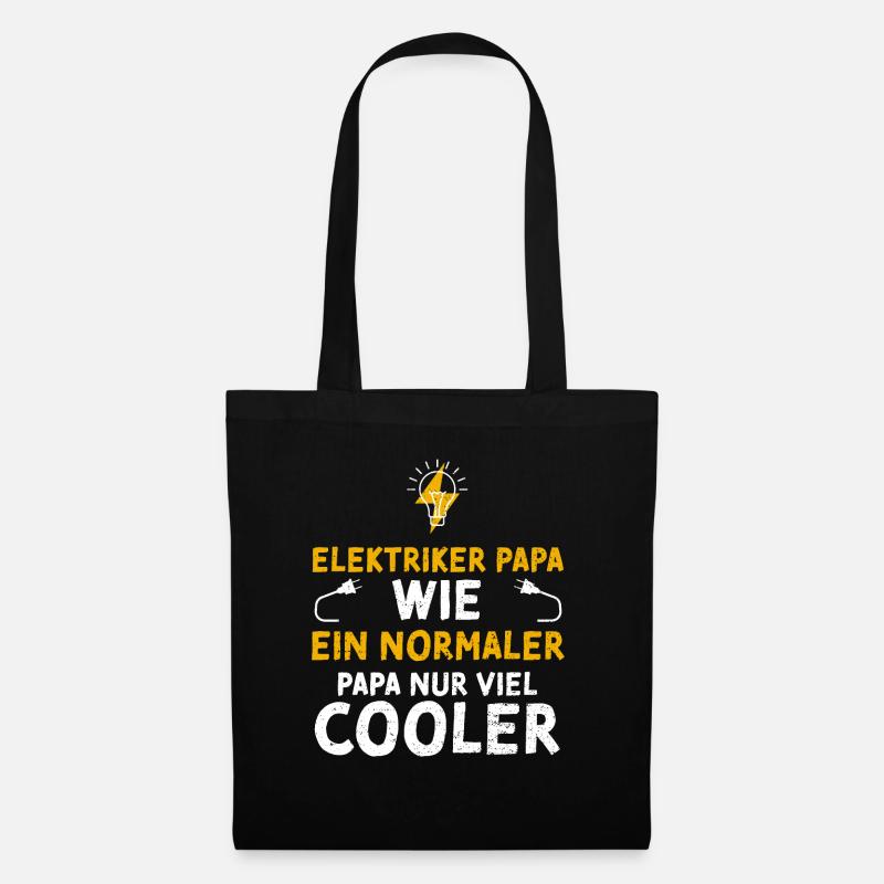 Elektriker Papa Wie Ein Normaler... - Stoffbeutel - Schwarz