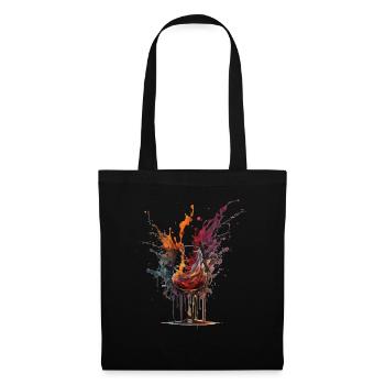 vin - Sac en tissu - noir - Devant