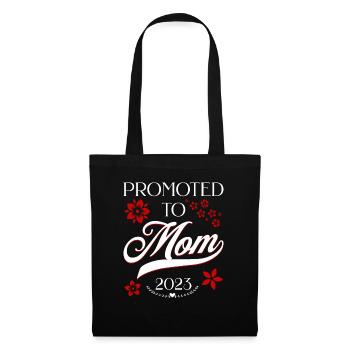 Promu Mama 2023 Avec des fleurs de cerisier - Sac en tissu - noir - Devant