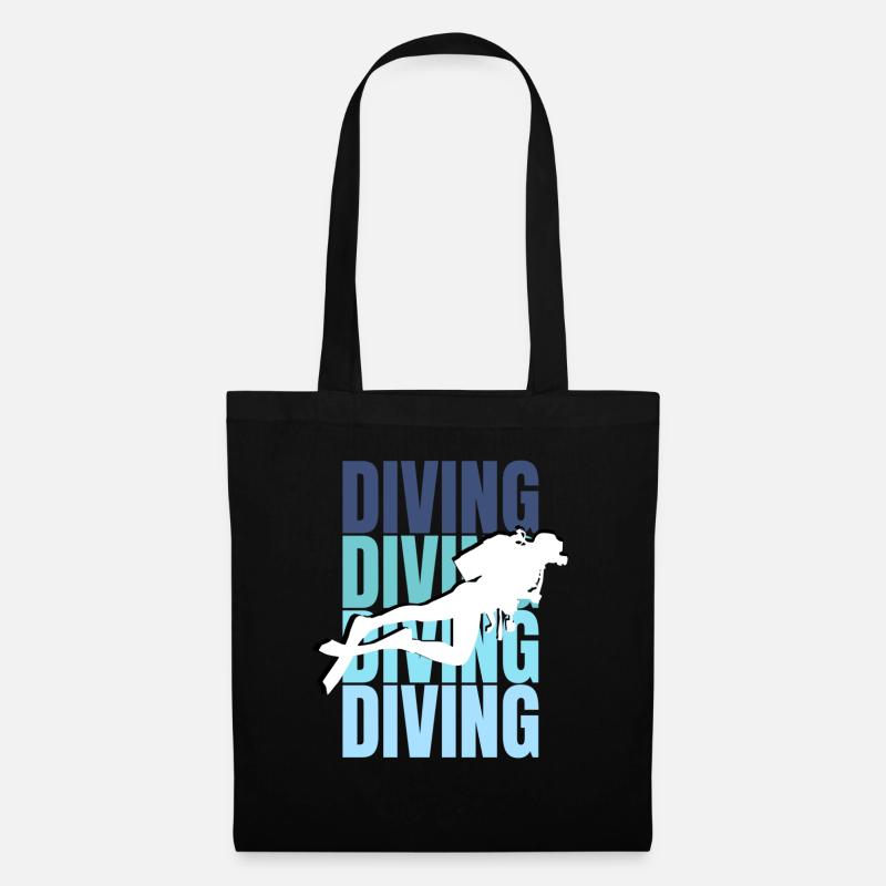 Diving Passion: Explore the Deep Blue - Tote Bag - black
