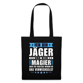 Ich bin Jäger und kein Magier - Stoffbeutel - Schwarz - Vorne