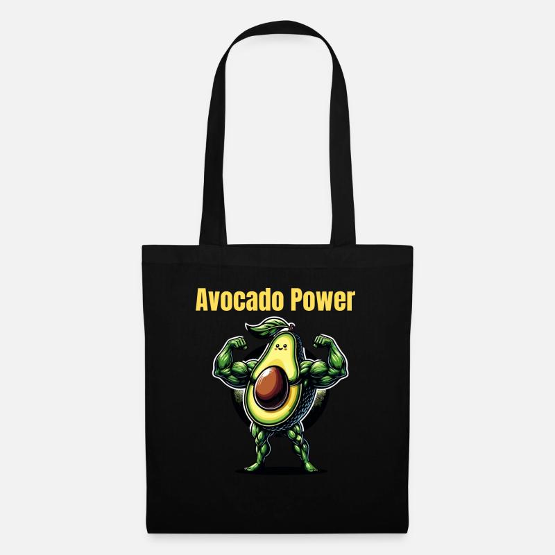 Avocado Power - Stoffbeutel - Schwarz