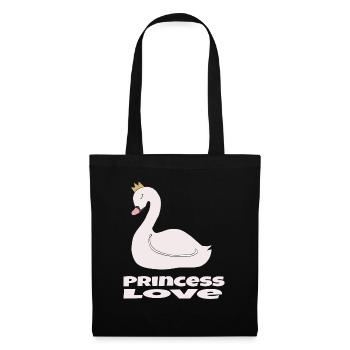 schwan princess love - Stoffbeutel - Schwarz - Vorne