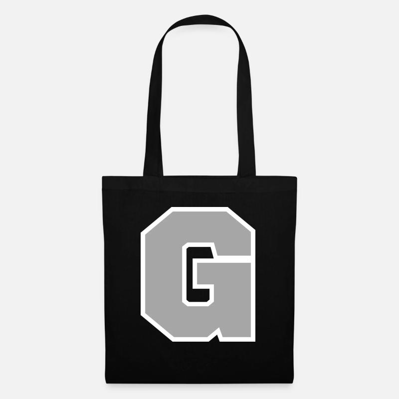 Buchstabe g sport - Stoffbeutel - Schwarz