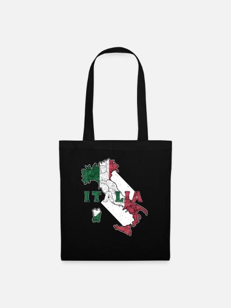 Italien - Stoffbeutel - Schwarz