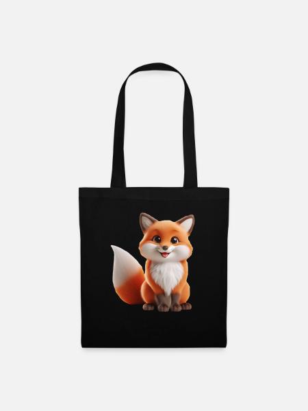 Fuchs 1 - Stoffbeutel - Schwarz