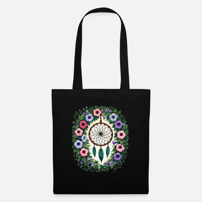 Boho Traumfänger Magie - Stoffbeutel - Schwarz