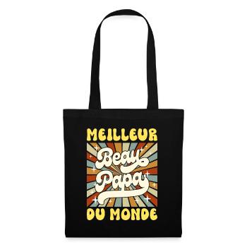 Meilleur Beau Papa Du Monde Pour Beau Père - Sac en tissu - noir - Devant