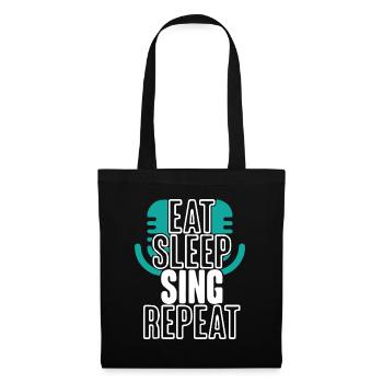 manger de la musique de sommeil répéter - Sac en tissu - noir - Devant