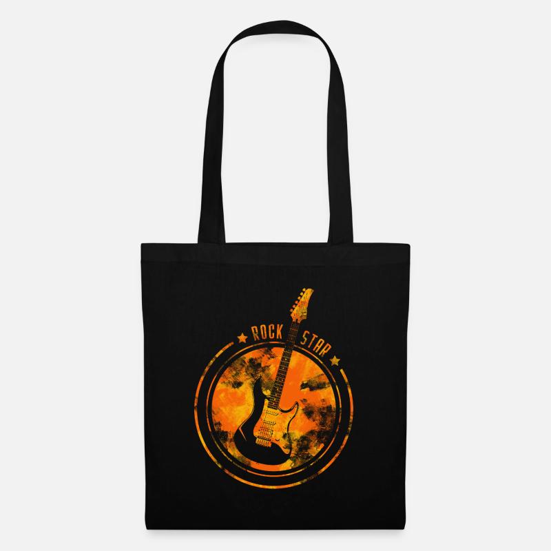 Orange - Stoffbeutel - Schwarz