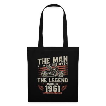 1961 Vintage homme mythe légende moto - Sac en tissu - noir - Devant