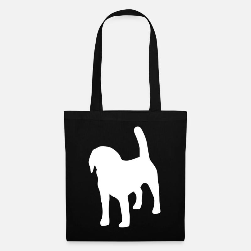 Beagle Silhouette - Stoffbeutel - Schwarz