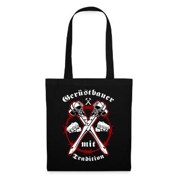 Gerüstbauer Shirt mit Ratsche - Stoffbeutel - Schwarz - Vorne
