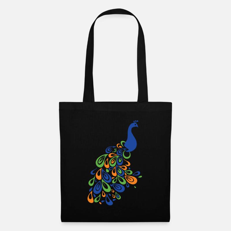 Peacock - Tote Bag - black