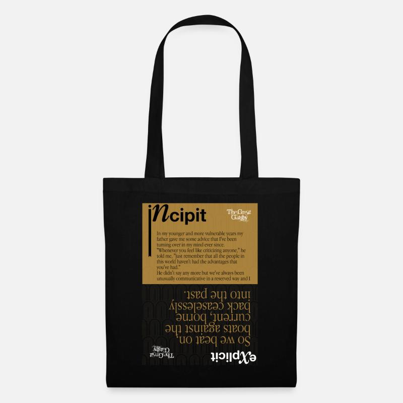 Incipit Gatsby - Stoffbeutel - Schwarz