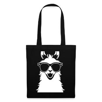 Funny Llama Wearing Sunglasses Cool Llamas - Tote Bag - black - Front