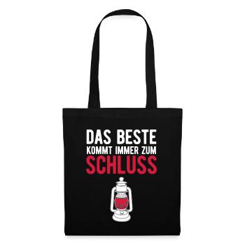 Joggen das beste kommt immer zum schluss - Stoffbeutel - Schwarz - Vorne