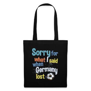 Désolé pour ce que j’ai dit quand l’Allemagne a perdu - Sac en tissu - noir - Devant