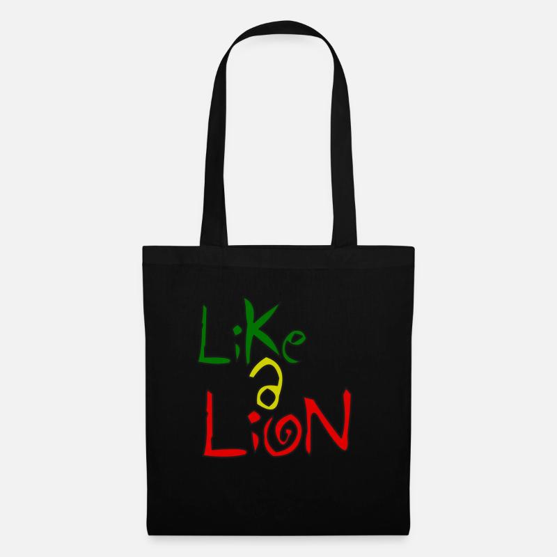 Like a Lion - Wie ein Löwe - Stoffbeutel - Schwarz