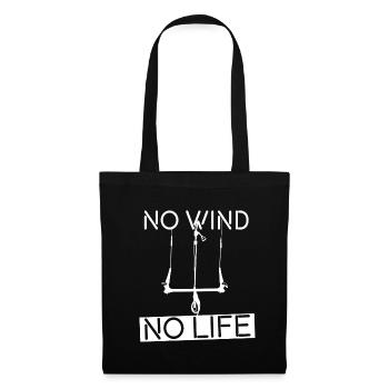 No Wind No Life - Pour les kitesurfeurs - Sac en tissu - noir - Devant