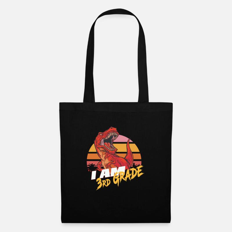 I am 3rd Grade, Second Grader - T-REX - Tote Bag - black