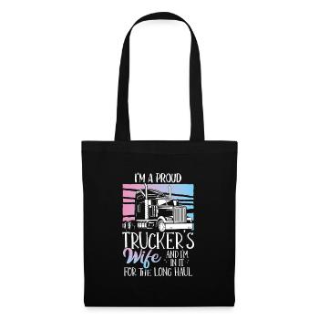 Proud Trackers Épouse Camionneur Chauffeur de camion - Sac en tissu - noir - Devant