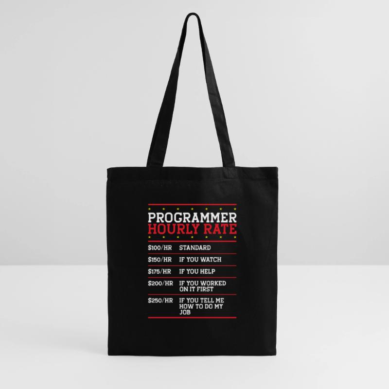 Programmeur Tarif horaire Support Codeur Main-d’œuvre IT Sac en tissu