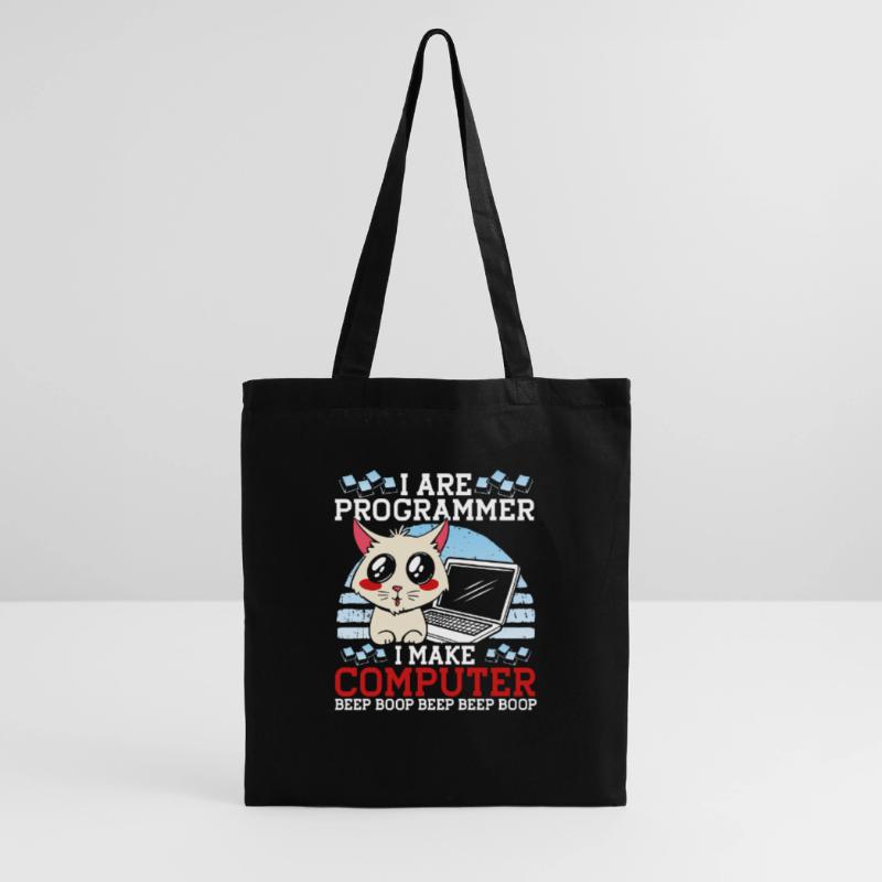 I Are Programmer Funny Cat Coder Computer Kitty Tote Bag