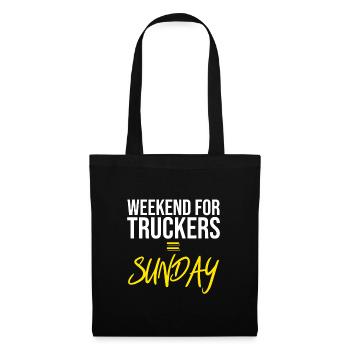 Weekend for truckers: Sunday - Tote Bag - black - Front