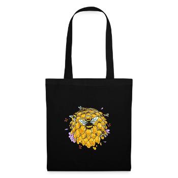 Cute bee honey beekeeper bumblebee hive honeycomb - Tote Bag - black - Front